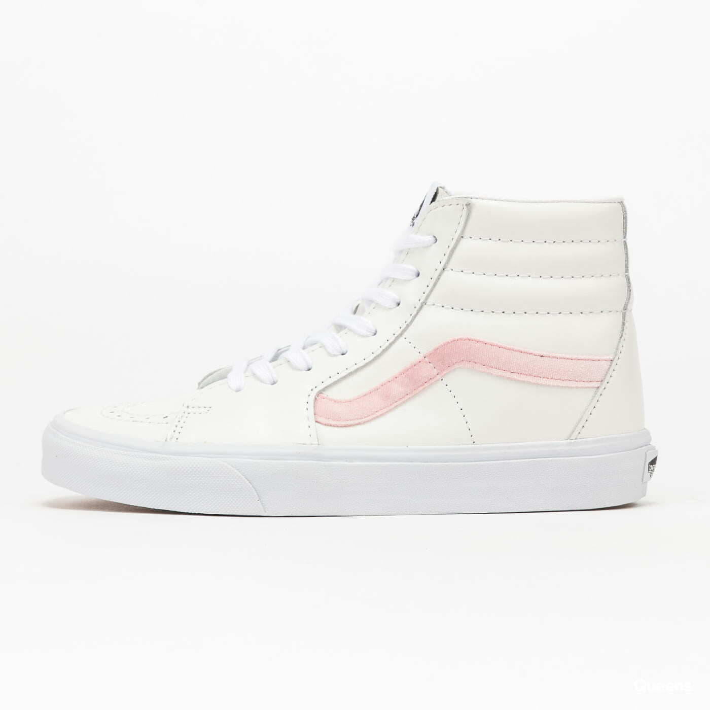 Vans pink deals and white shoe