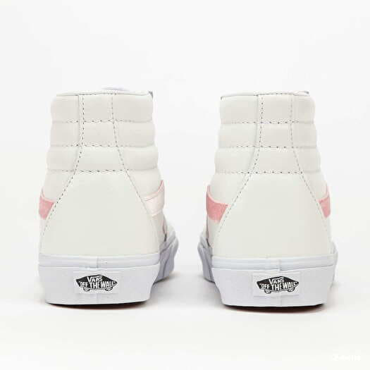 Pink and white vans high top store