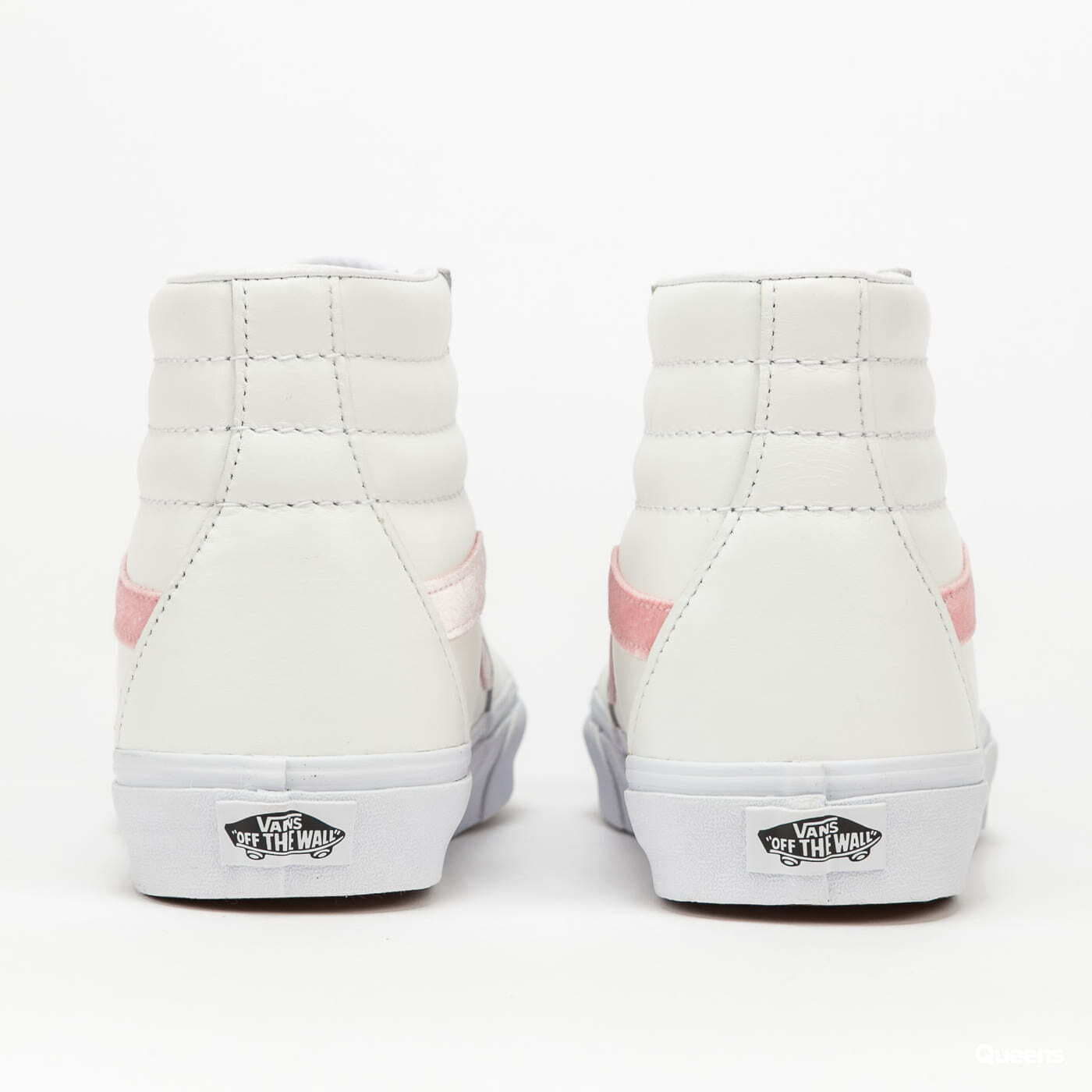 Sneakers und Schuhe fur Frauen Vans Sk8 Hi Powder Pink True White Queens