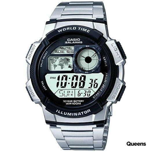 Watches Casio AE 1000WD 1AVEF Silver Black Queens