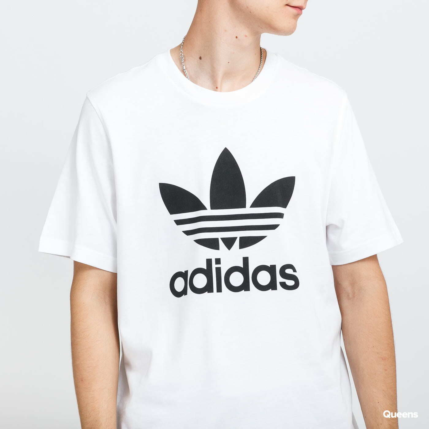 T Shirts adidas Originals Trefoil T Shirt White Queens