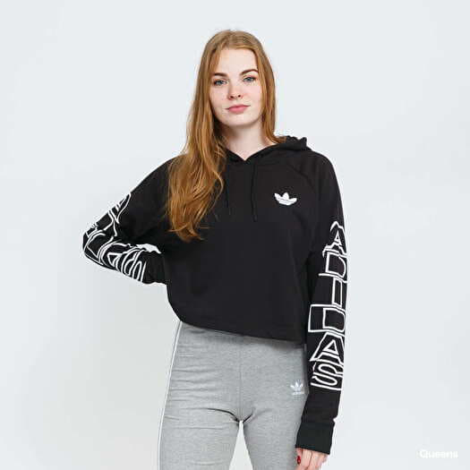 Hoodies and sweatshirts adidas Originals Cropped Hoodie Black | Queens