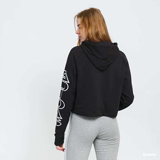 Adidas originals cropped hoodie black shop