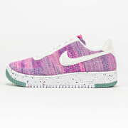 Baskets et chaussures pour femmes Nike W Air Force 1 Crater Flyknit Fuchsia Glow White Pink Blast Queens