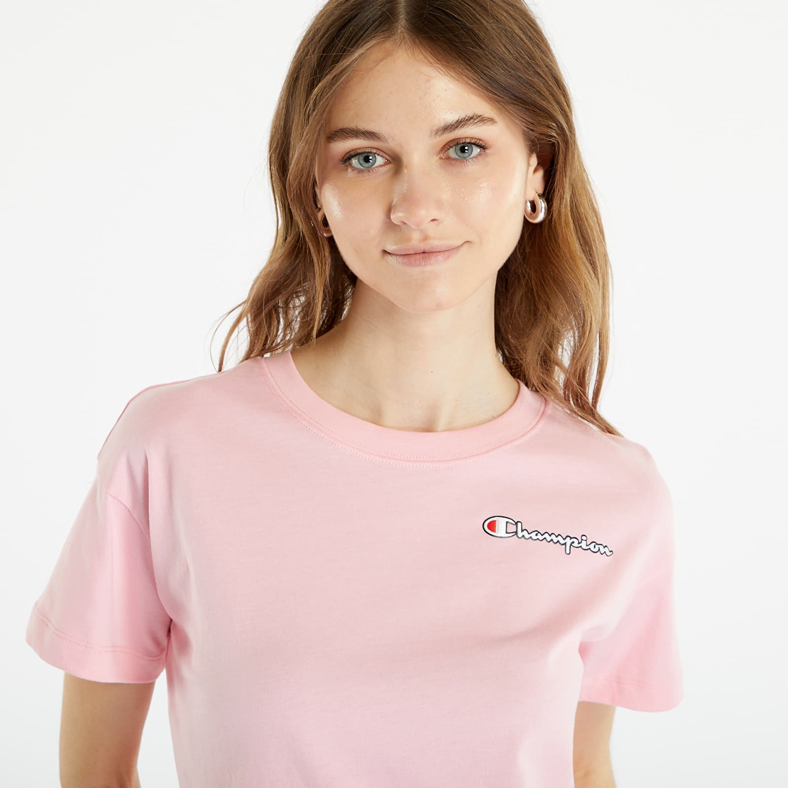 T-krekli Champion Small Vintage Script Logo Tee Pink