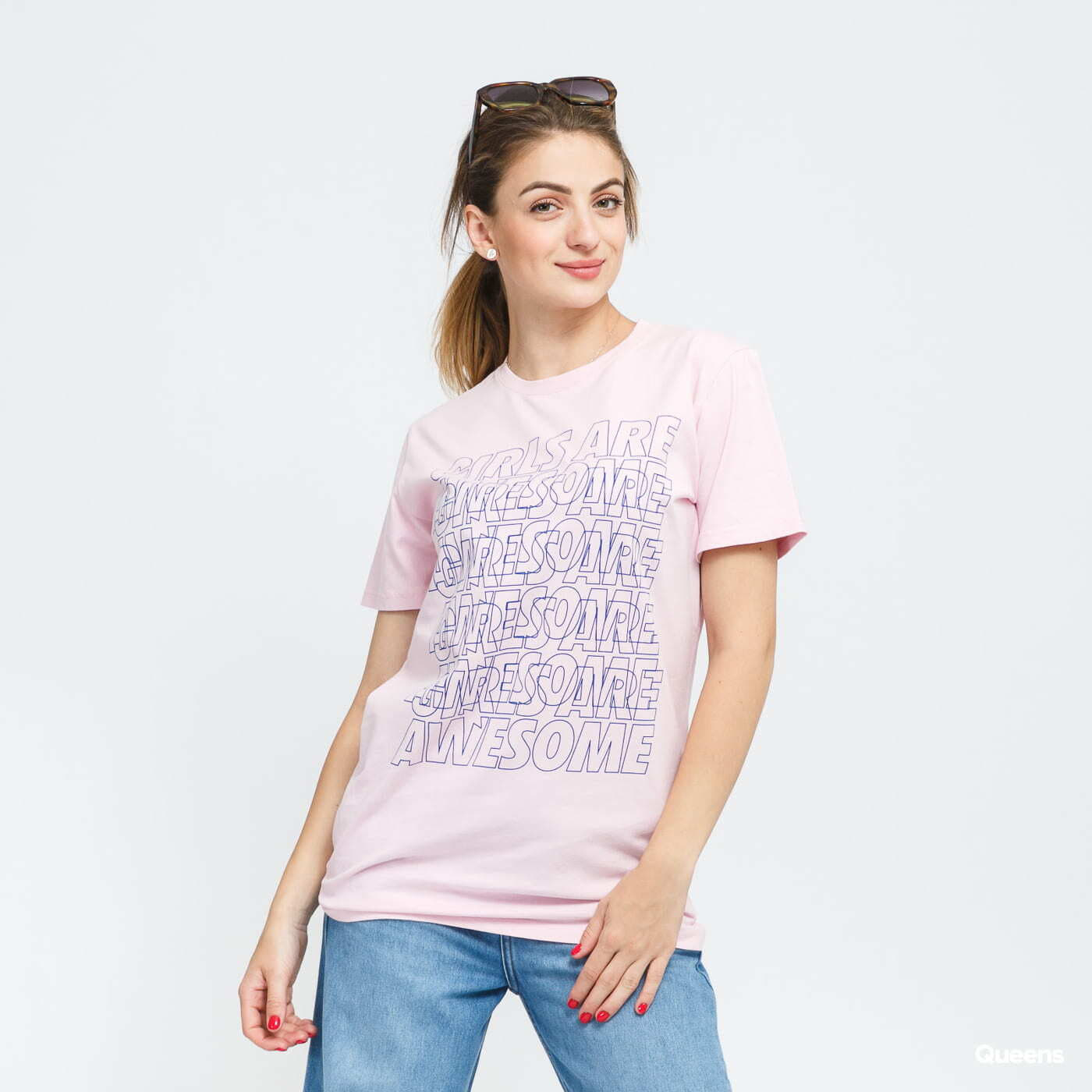 Trička Girls Are Awesome Messy Morning Tee Pink