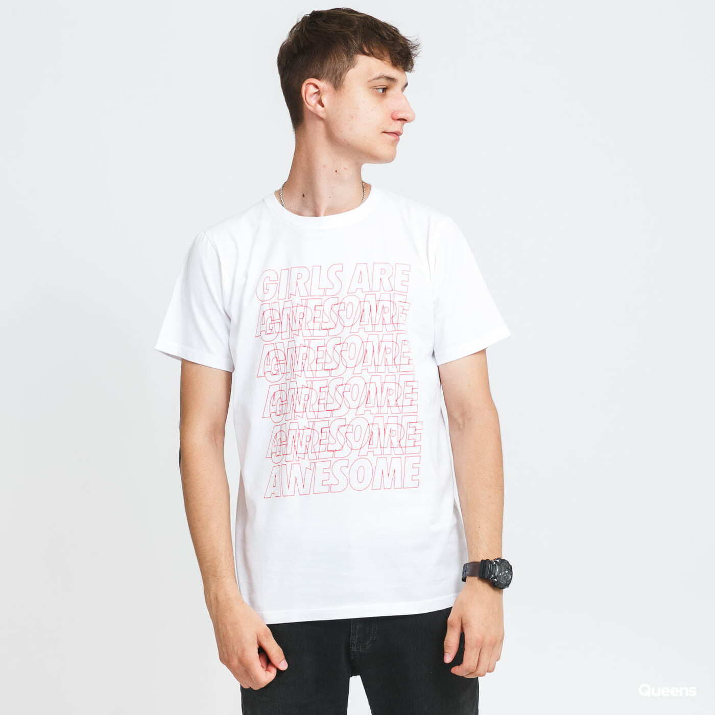 T-shirts Girls Are Awesome Messy Morning Tee White