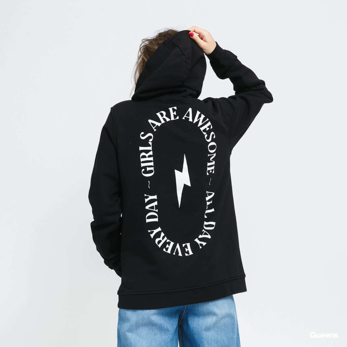 Hoodies and sweatshirts Girls Are Awesome All Day Hoody Black Queens