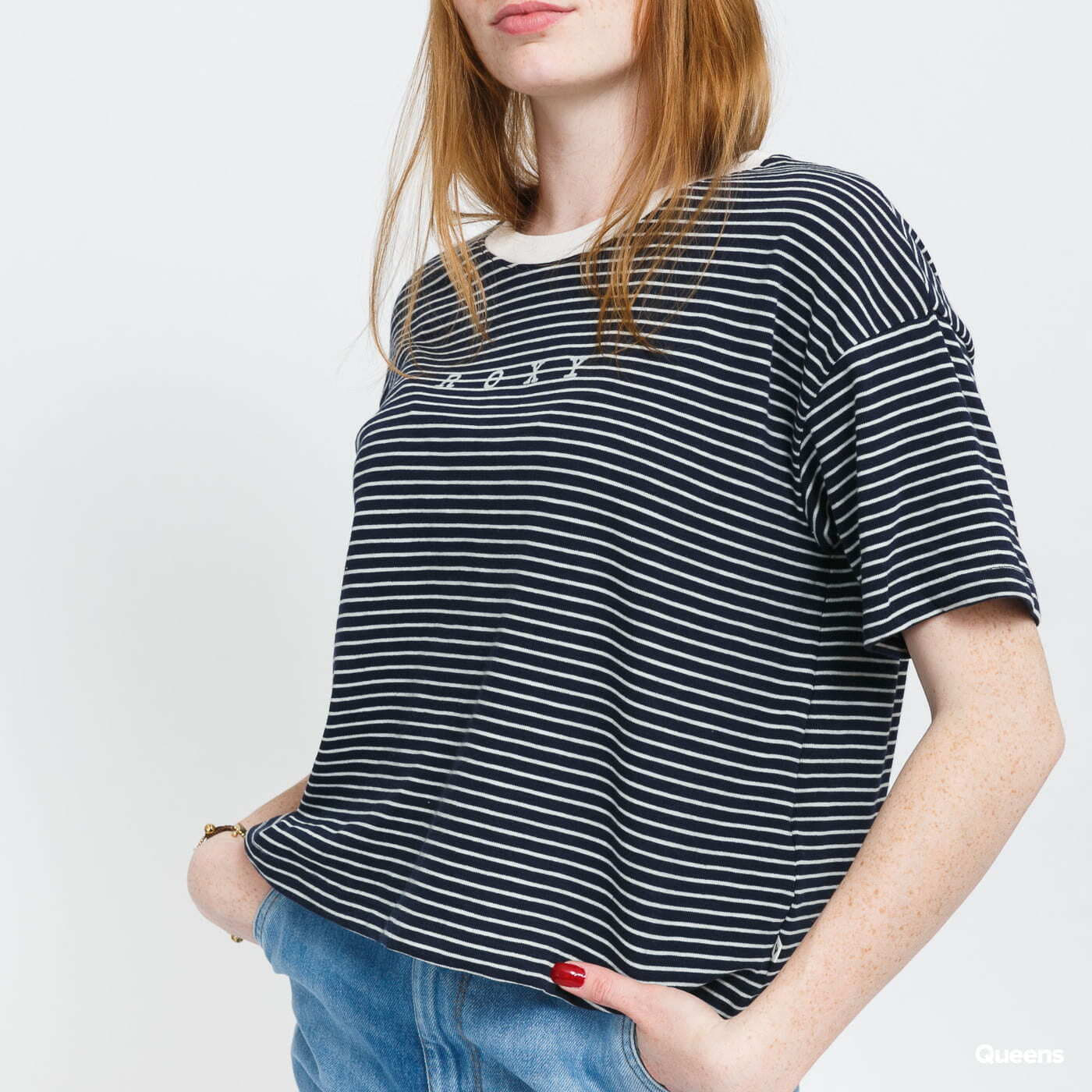 T-Shirts Roxy Infinity Is Beautiful Tee Navy/ White