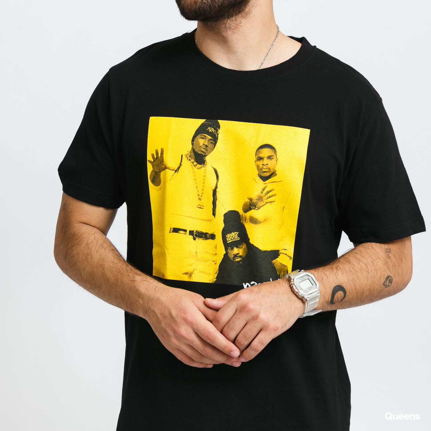 Trička Urban Classics Naughty By Nature Picture Tee Black