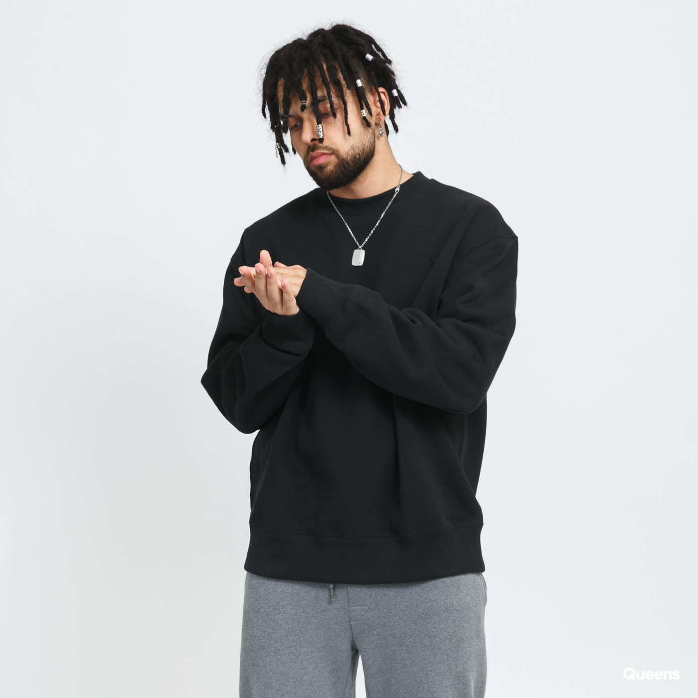 Kapucnis pulóverek és pulcsik adidas C Crew Black