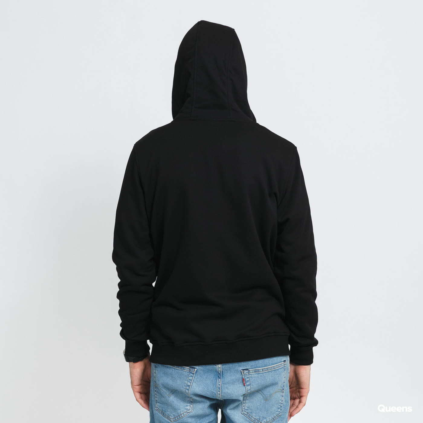 Mikiny Urban Classics Basic Terry Zip Hoody Black