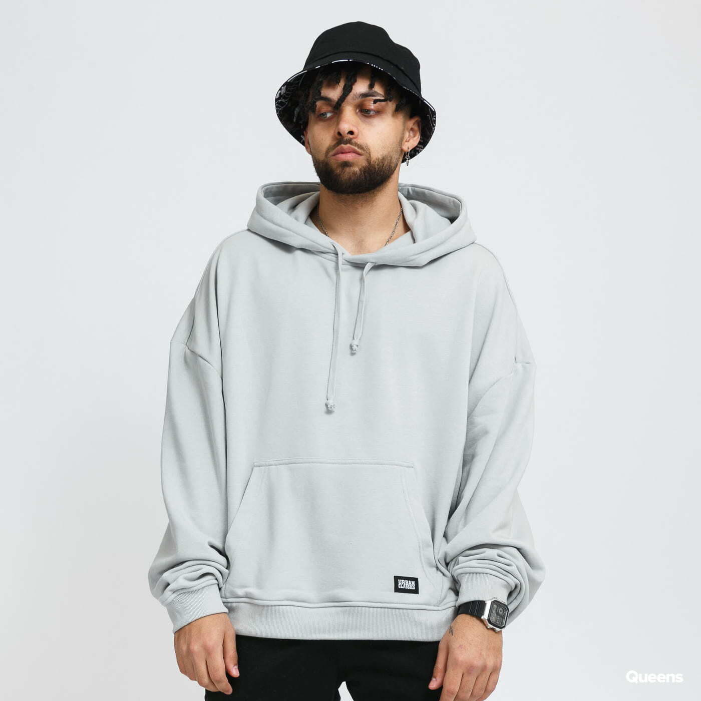 Mikiny Urban Classics 80's Hoody Grey