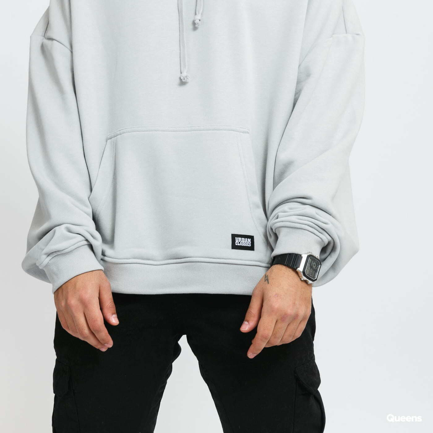 Mikiny Urban Classics 80's Hoody Grey