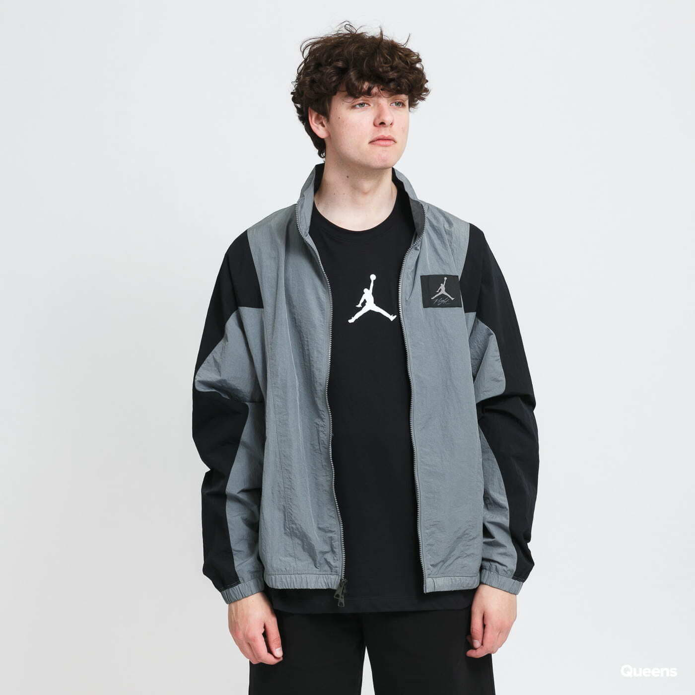 Větrovky Jordan M J Flight Suit Jacket Dark Grey/ Black