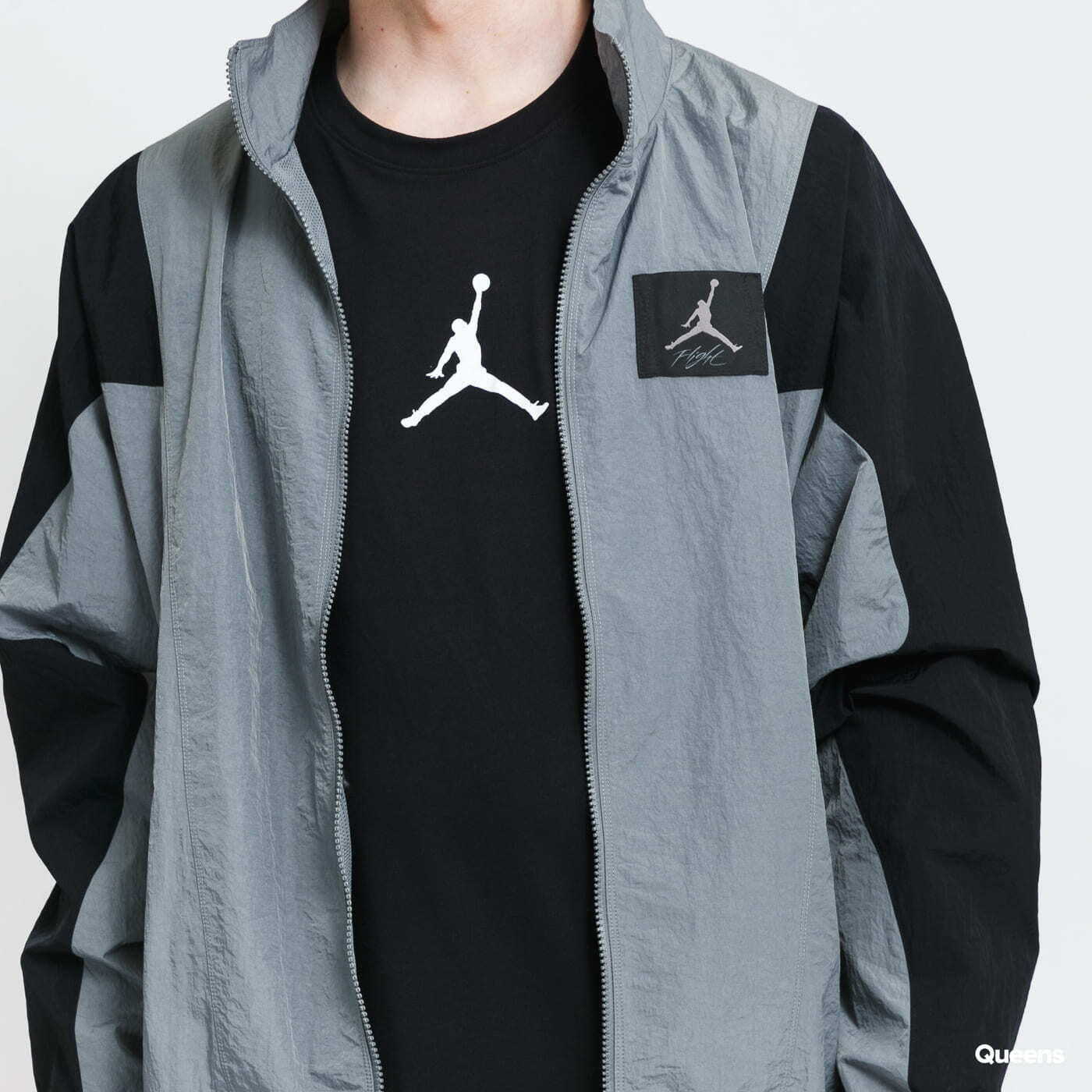 Větrovky Jordan M J Flight Suit Jacket Dark Grey/ Black