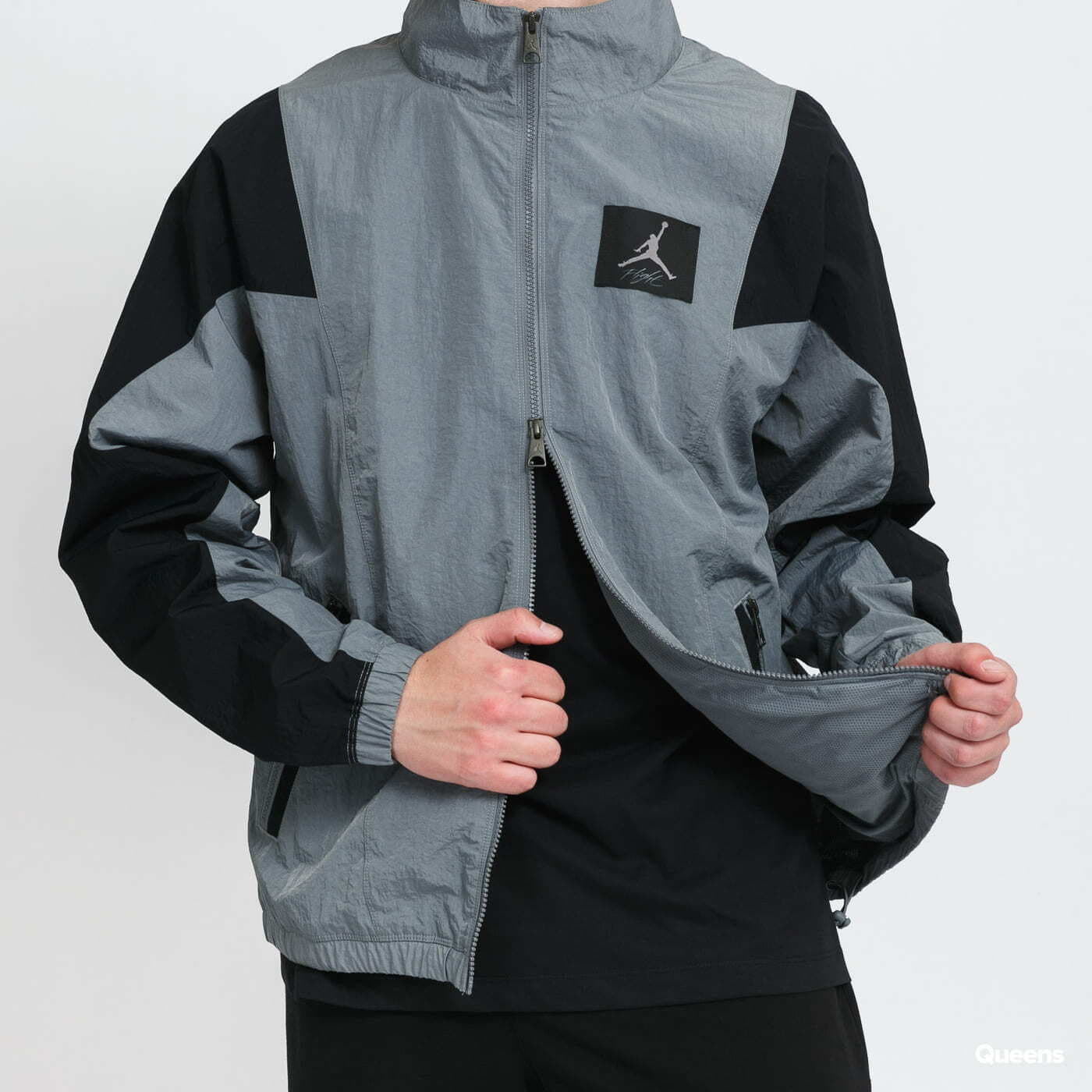 Větrovky Jordan M J Flight Suit Jacket Dark Grey/ Black