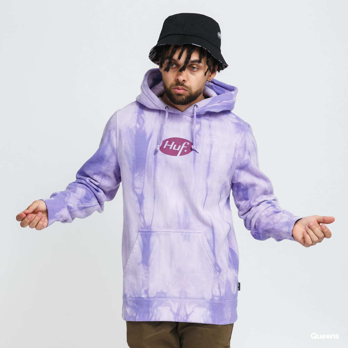 Mikiny HUF Relax Tiedye Hoodie Purple