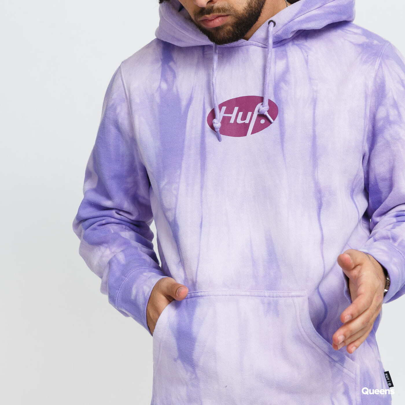 Mikiny HUF Relax Tiedye Hoodie Purple