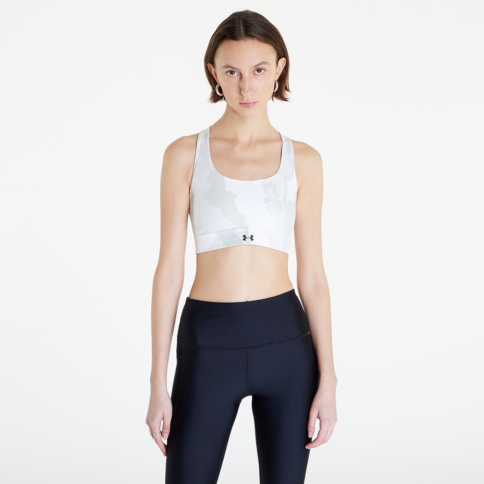 Podprsenky Under Armour Isochill Team Mid Bra Grey / White
