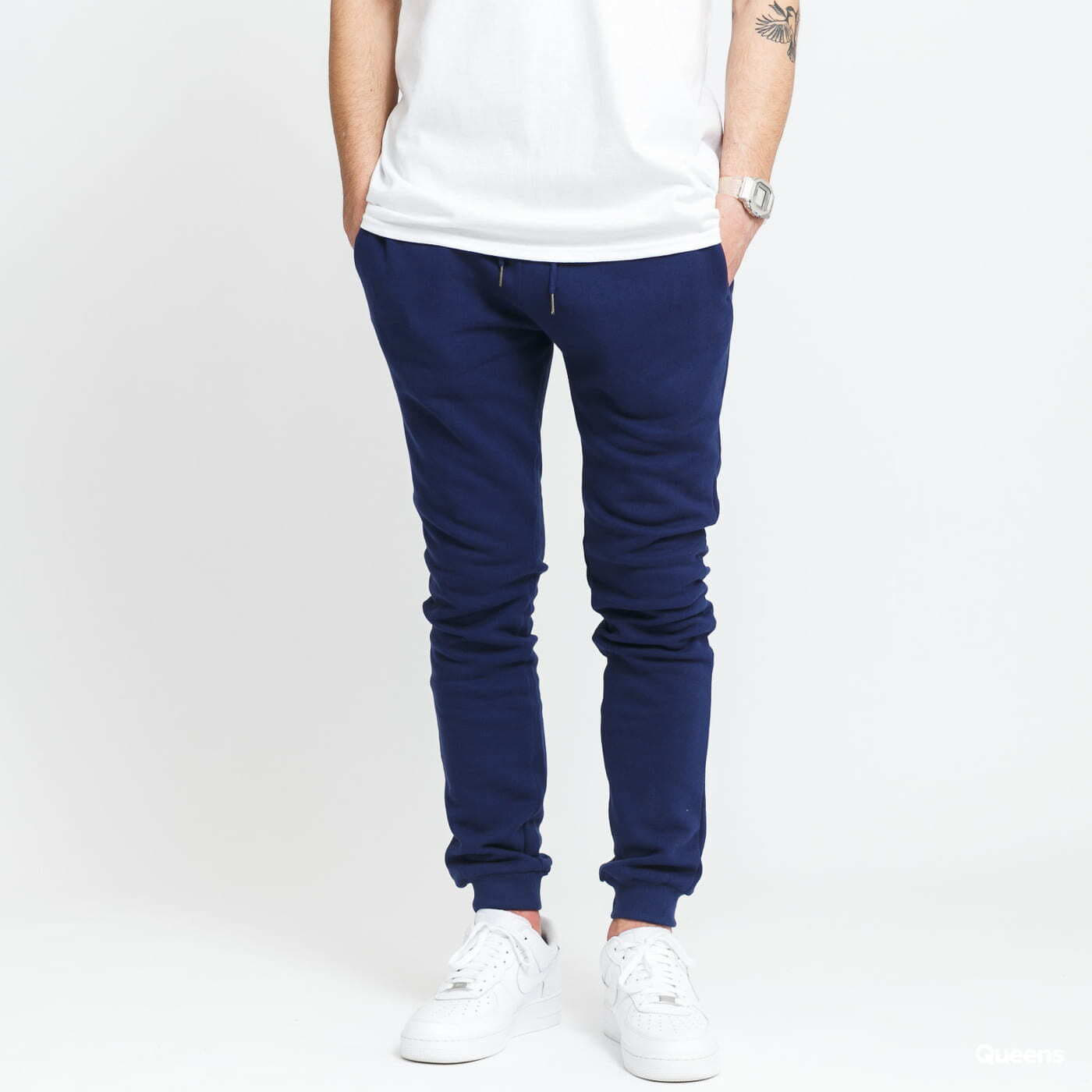 Tepláky Urban Classics Organic Basic Sweatpants Navy
