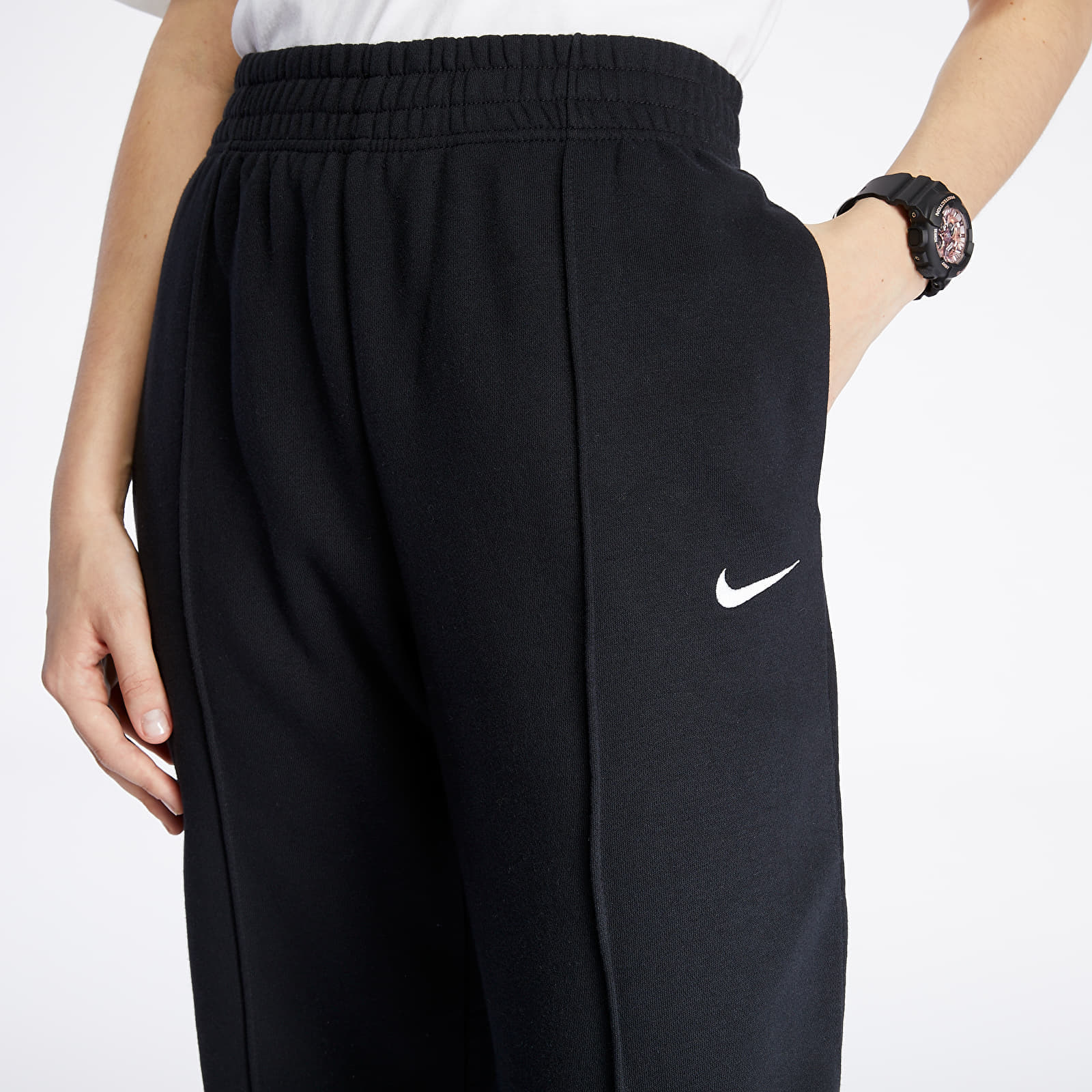 Sweatpants Nike Women s Fleece Pants Black White Queens