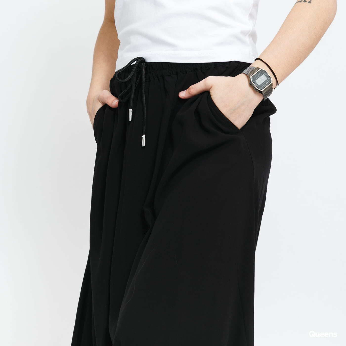 Sukne Urban Classics Ladies Viscose Midi Skirt Black