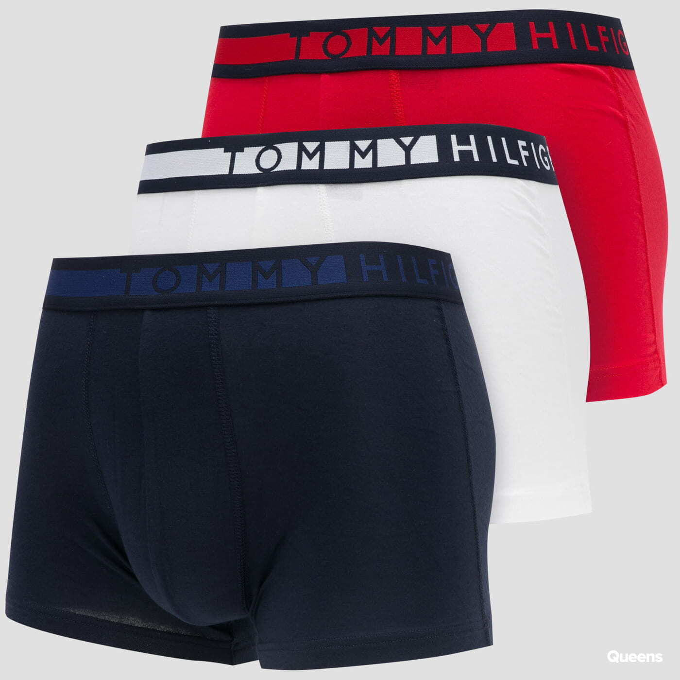 Boxerky Tommy Hilfiger 3Pack Cotton Trunk C/O Navy/ Red/ White