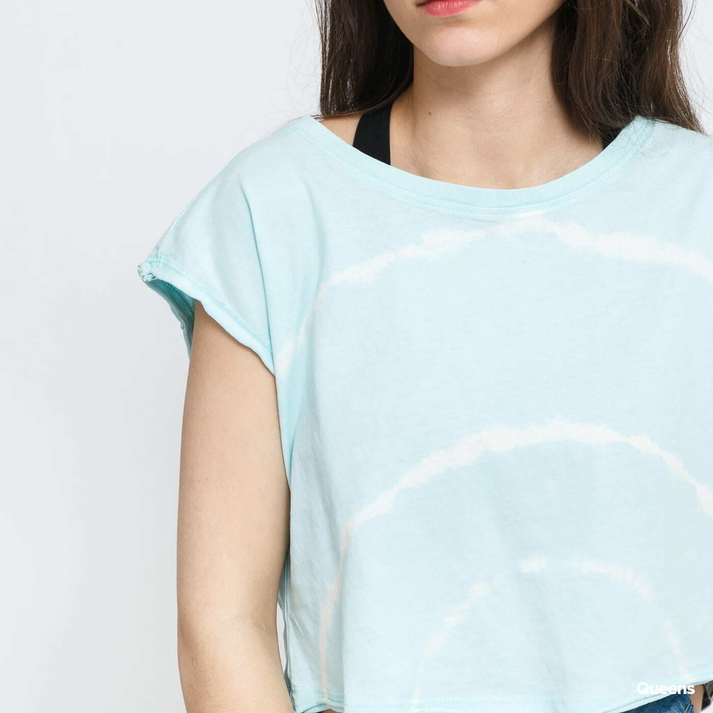 Tričká Urban Classics Ladies Short Tie Dye Tee Blue / White