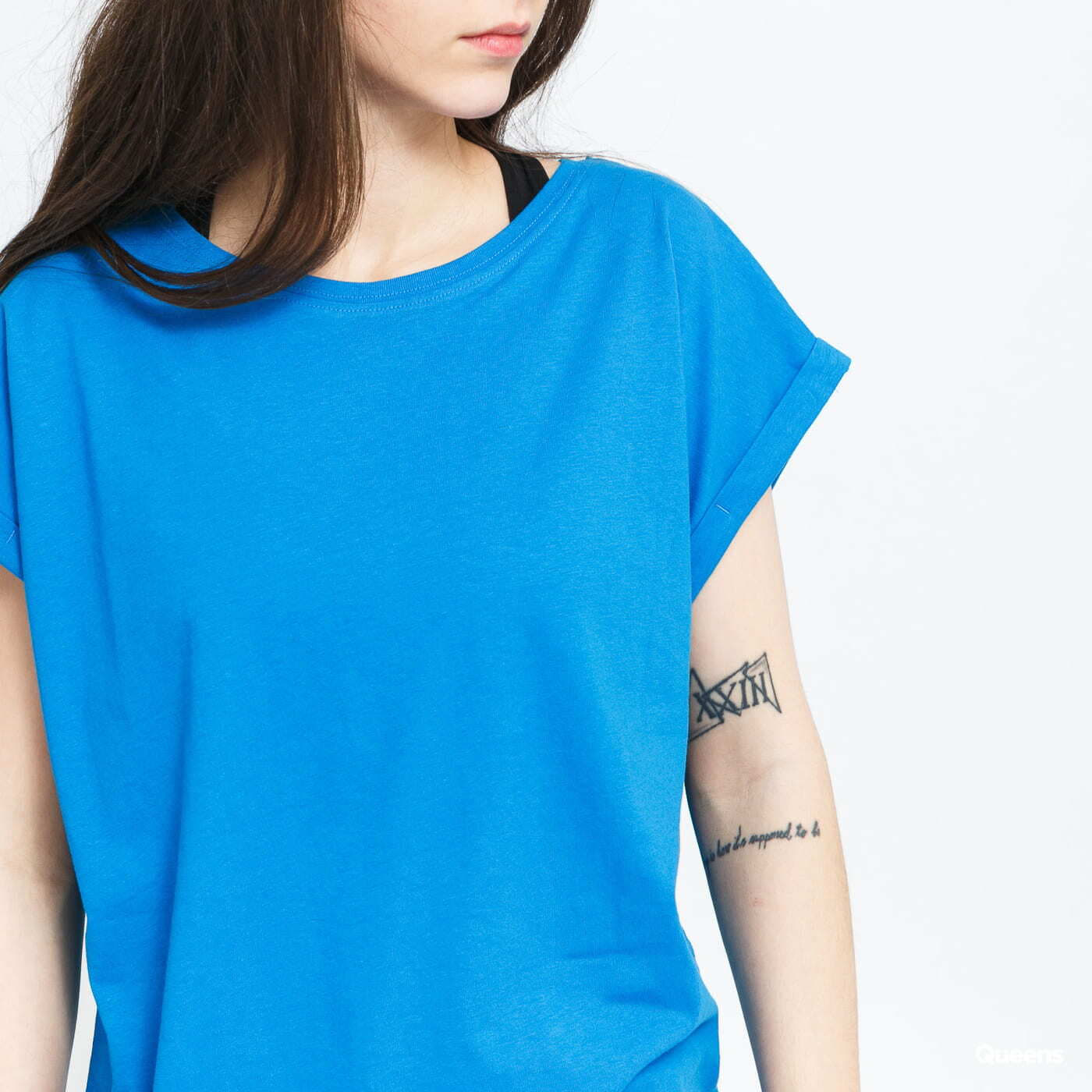 T-shirts Urban Classics Ladies Extended Shoulder Tee Blue