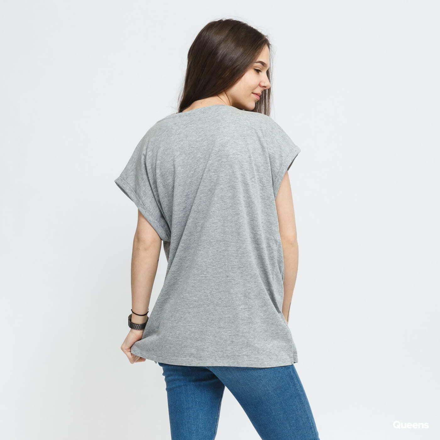 Футболки Urban Classics Ladies Extended Shoulder Tee Grey