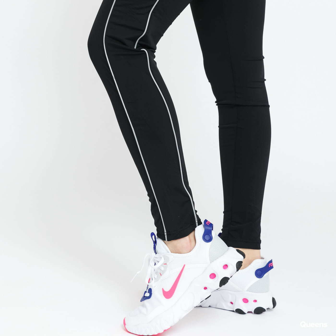 Legíny Urban Classics Ladies High Waist Reflective Leggins Black