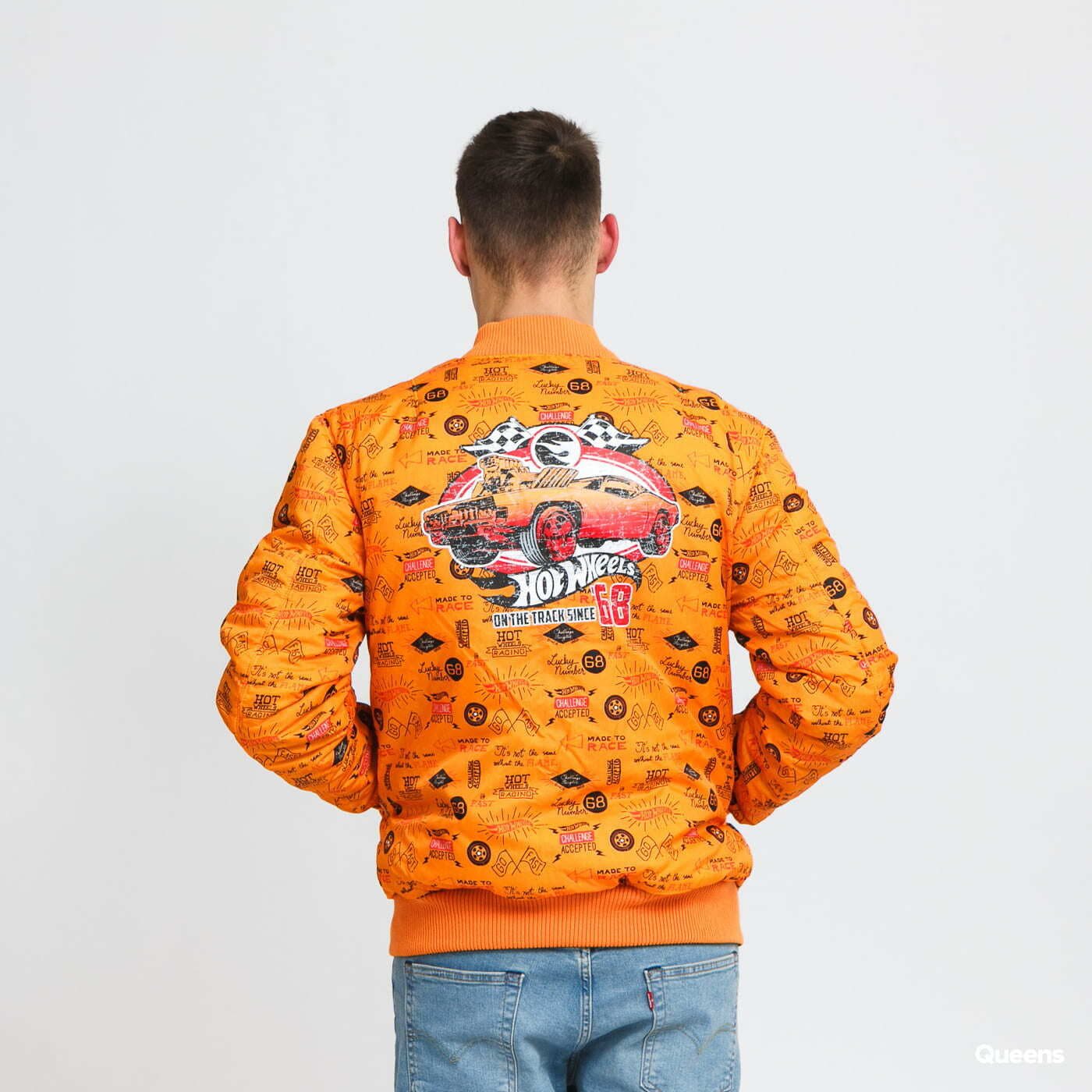 Kabátok Alpha Industries MA-1 VF Hot Wheels Reversible Black / Orange