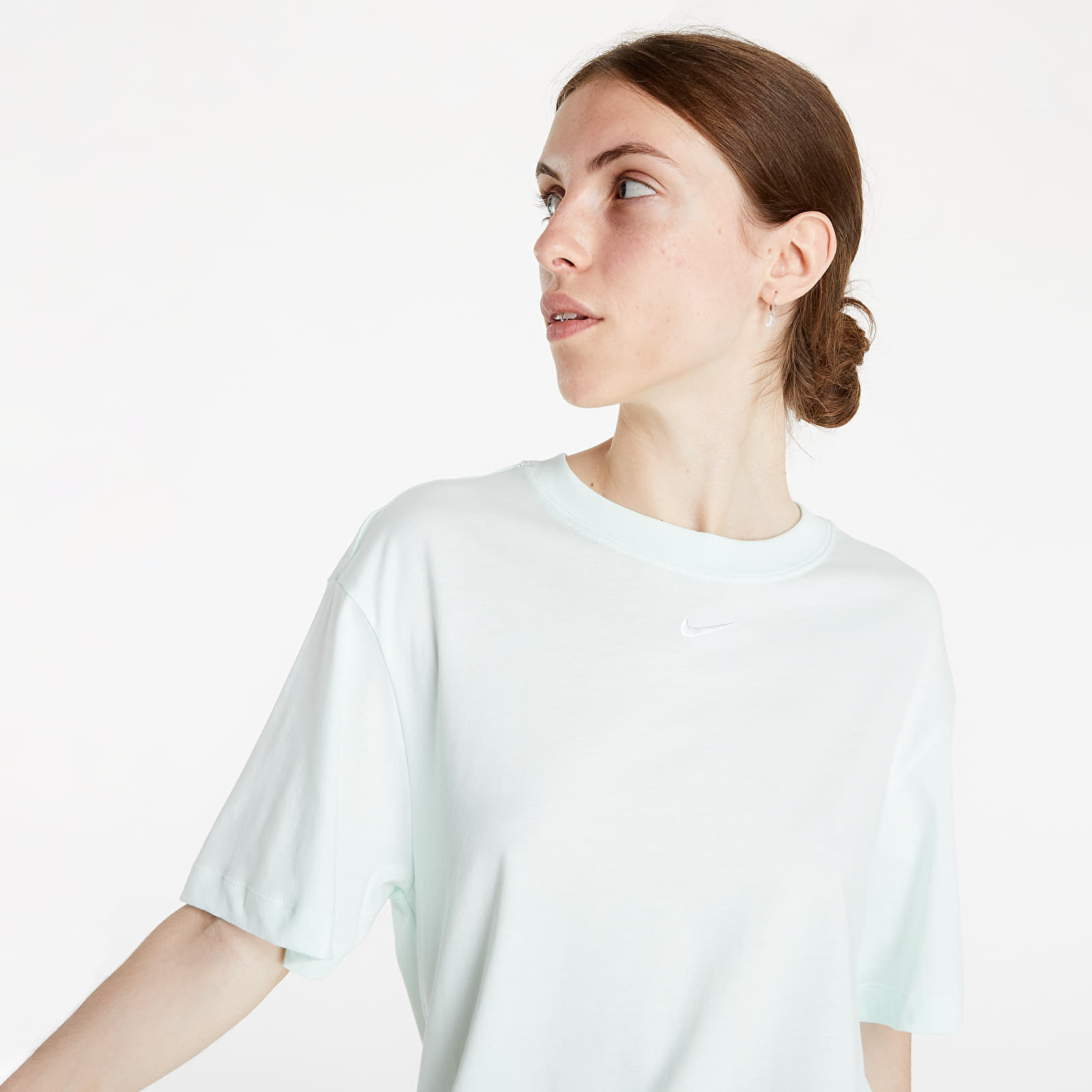 Kleider Nike W NSW Essemtial SS Dress tyrkysové