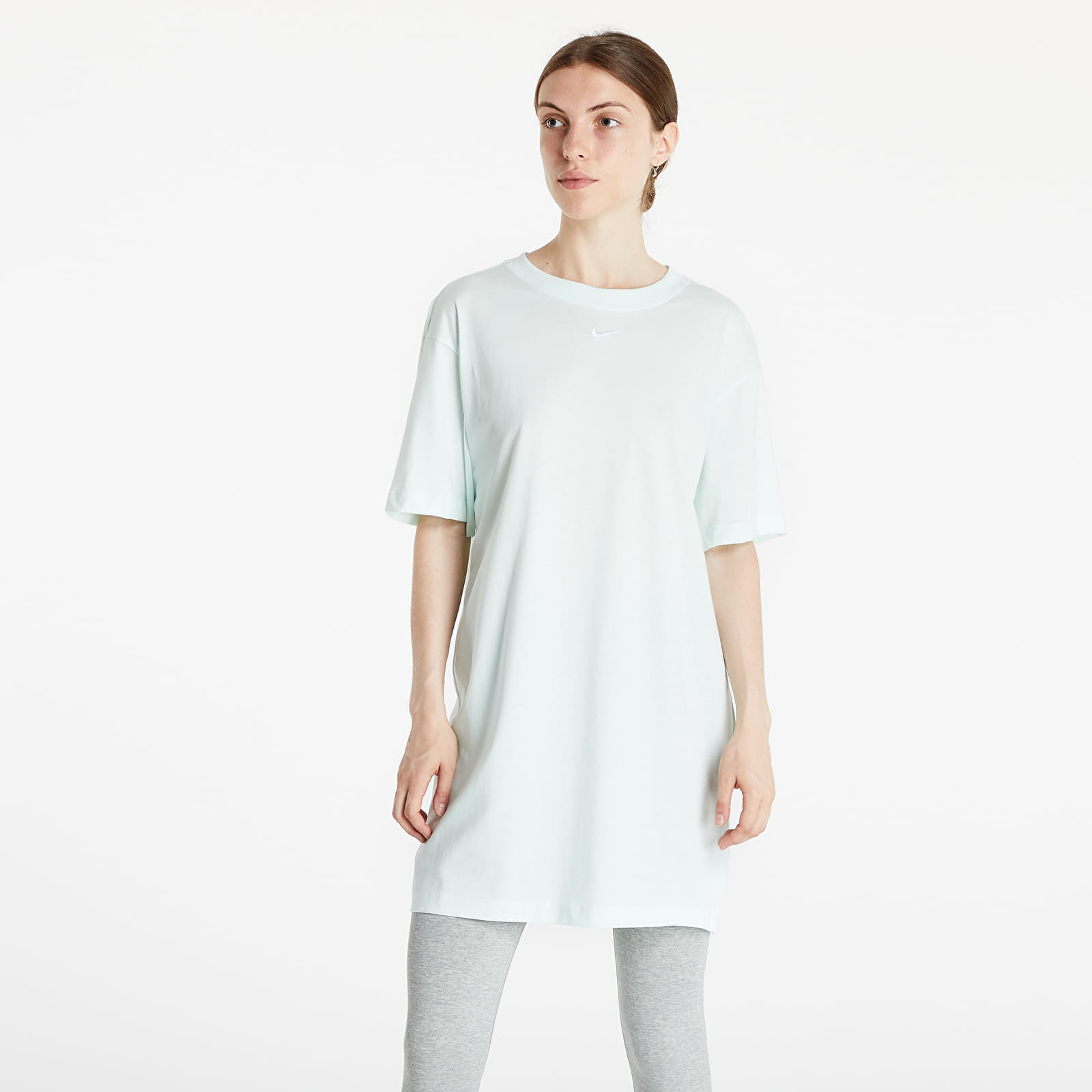Kleider Nike W NSW Essemtial SS Dress tyrkysové