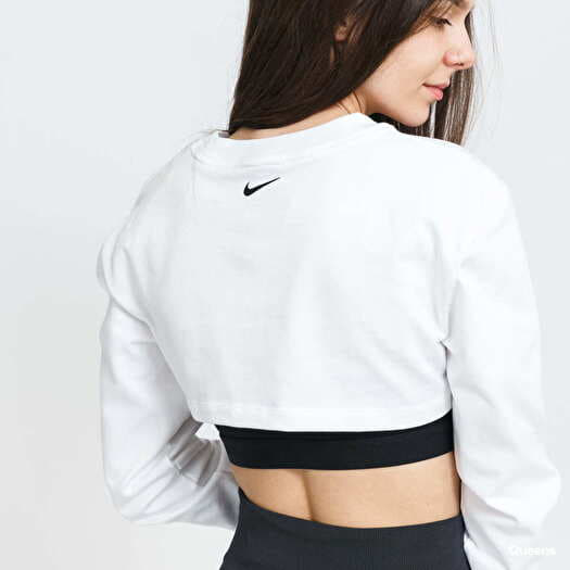 Nike long sleeve cropped top best sale