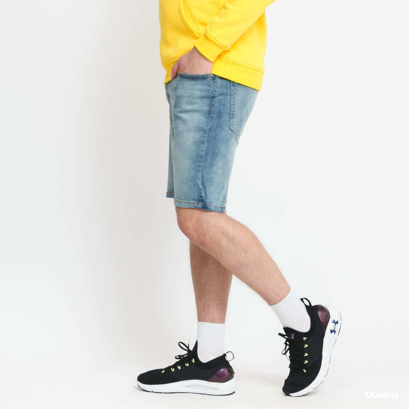 Kraťasy Urban Classics Relaxed Fit Jeans Shorts Light Destroyed Wash