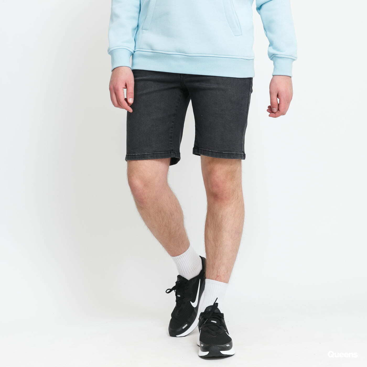 Kraťasy Urban Classics Relaxed Fit Jeans Shorts Real Black Washed