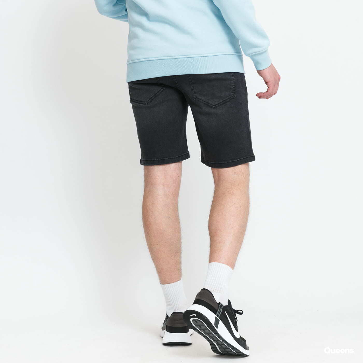 Kraťasy Urban Classics Relaxed Fit Jeans Shorts Real Black Washed
