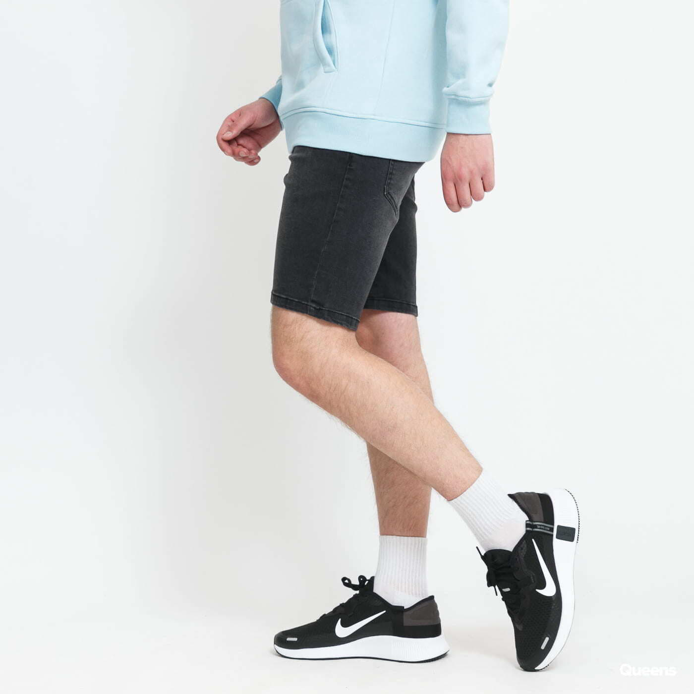 Kraťasy Urban Classics Relaxed Fit Jeans Shorts Real Black Washed