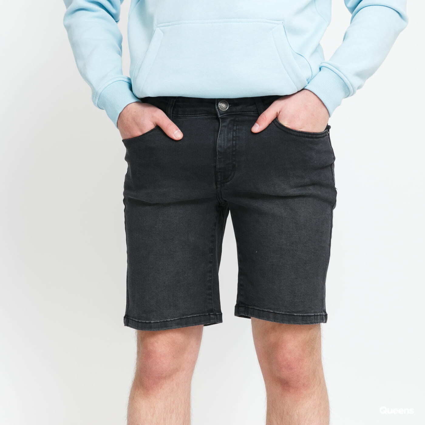 Kraťasy Urban Classics Relaxed Fit Jeans Shorts Real Black Washed