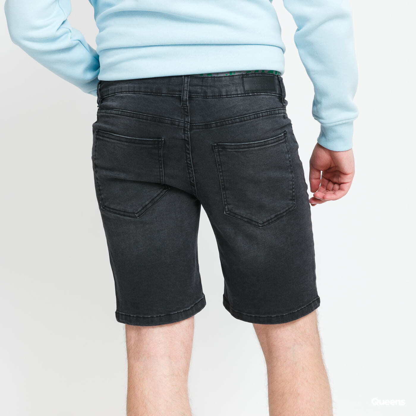Kraťasy Urban Classics Relaxed Fit Jeans Shorts Real Black Washed