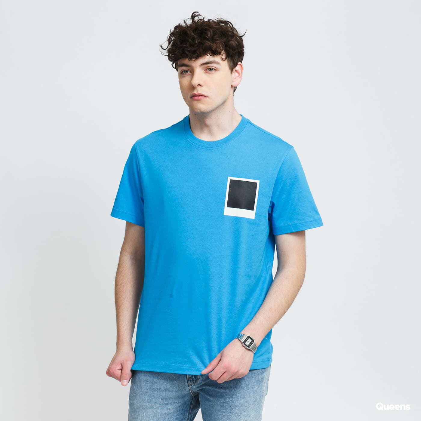 T-shirts LACOSTE x Polaroid Breathable Thermosensitive Badge T-shirt Blue
