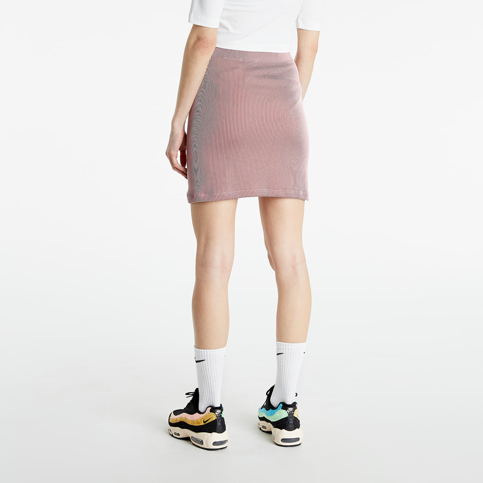 Sukne Nike W NSW Air Skirt Rib Wine/ Pink