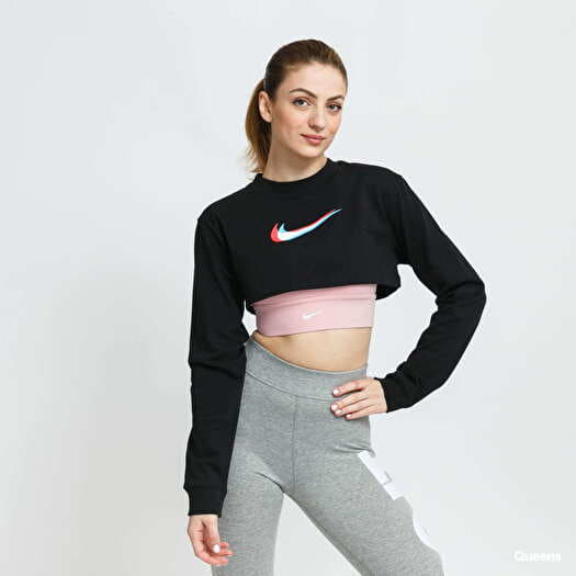T-shirt Nike Sportswear Long Sleeve Crop Top Print