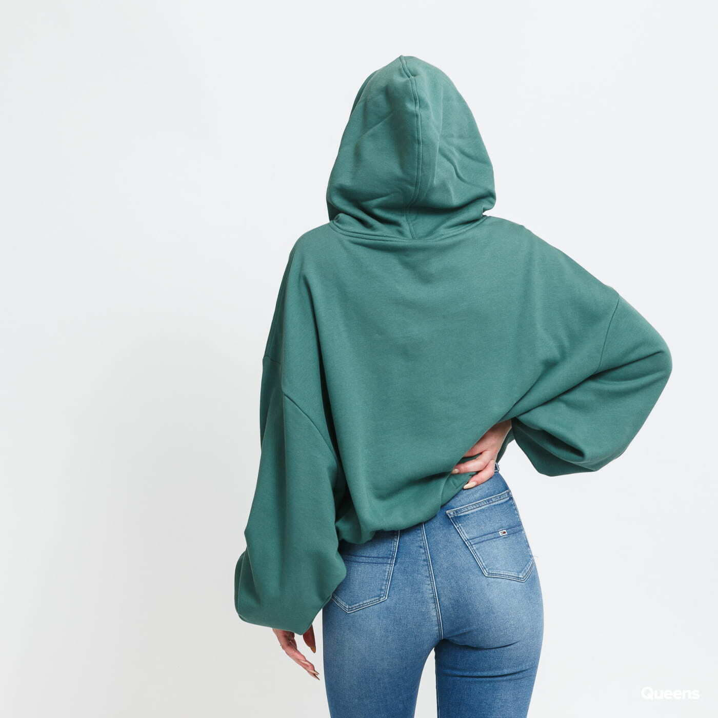 Sweatshirts Urban Classics Ladies Organic Oversized Terry Hoody Green