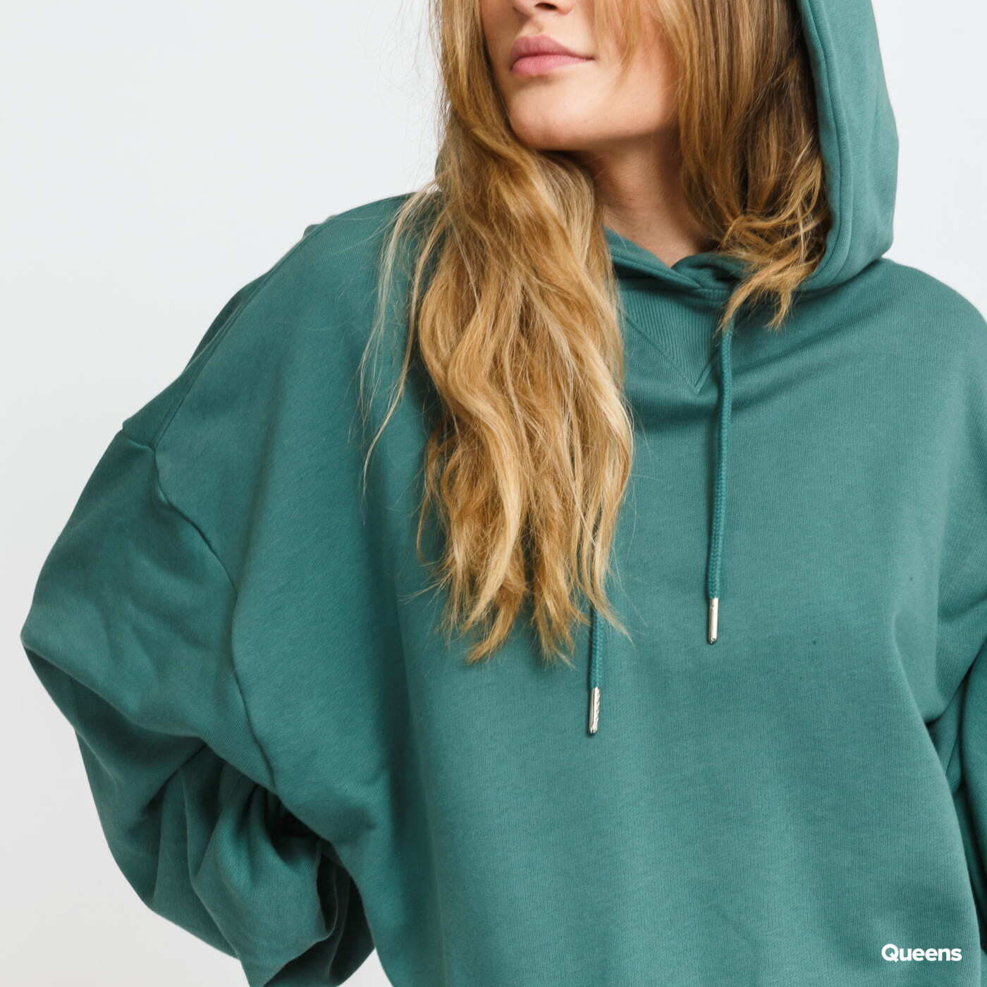 Sweatshirts Urban Classics Ladies Organic Oversized Terry Hoody Green