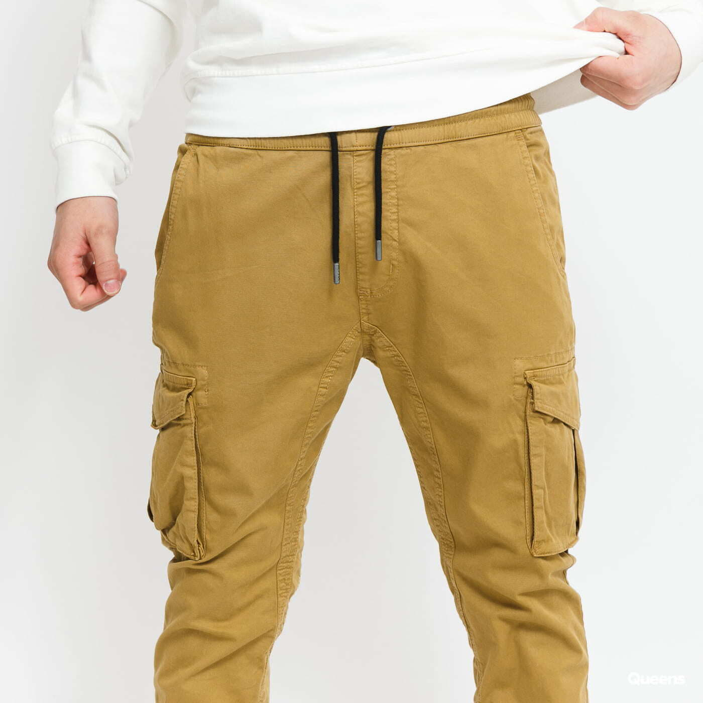 Cotton twill cargo joggers clearance