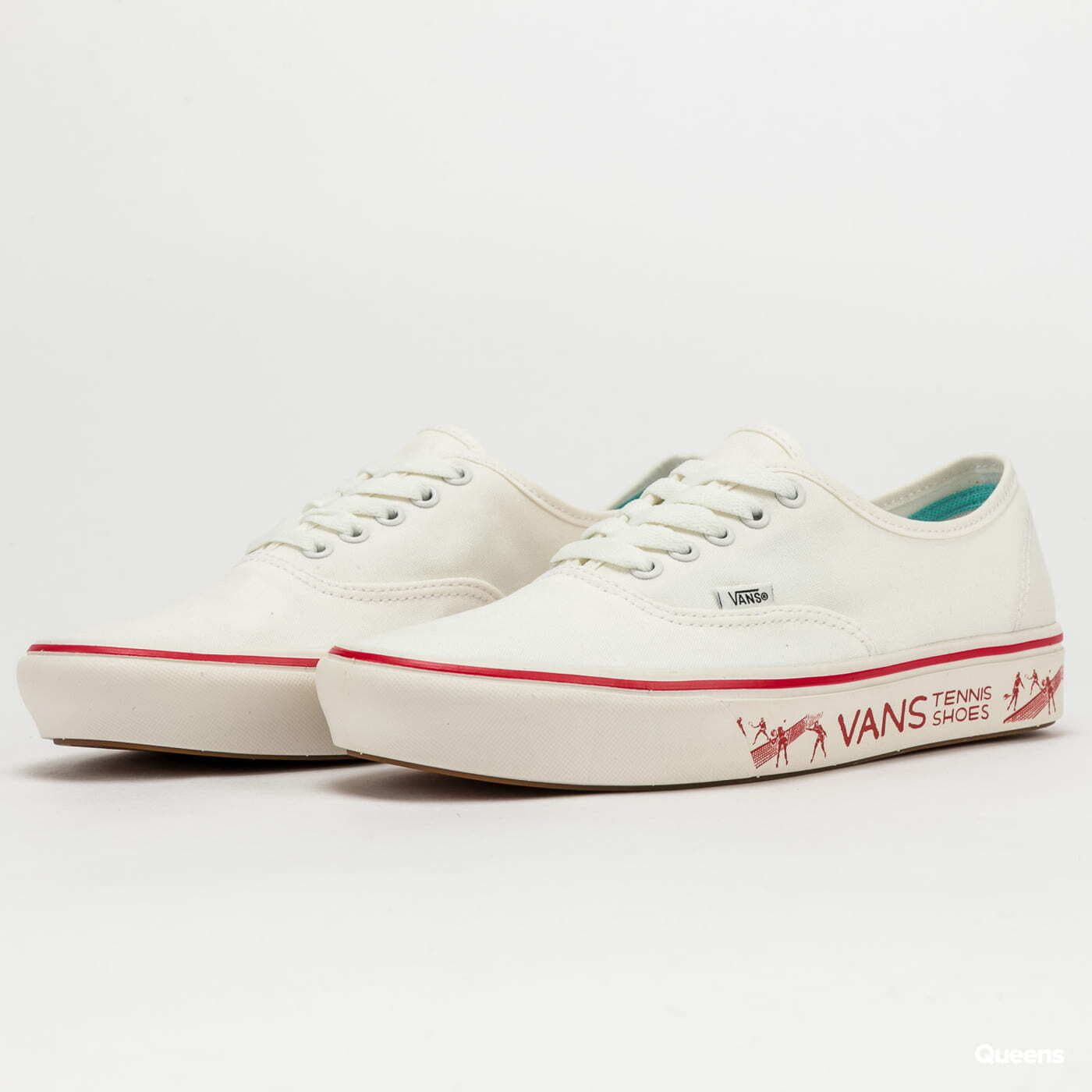 Men's shoes Vans Comfycush Authent Blanc De Blanc/ Red