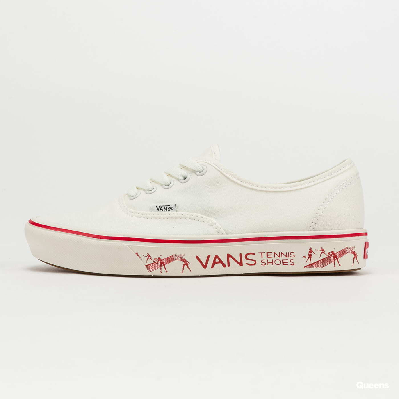 Men's sneakers and shoes Vans Comfycush Authent Blanc De Blanc/ Red